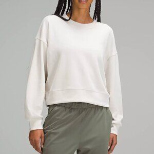 Lululemon Softstreme Perfectly Oversized Cropped Crew-White Opal-NWT